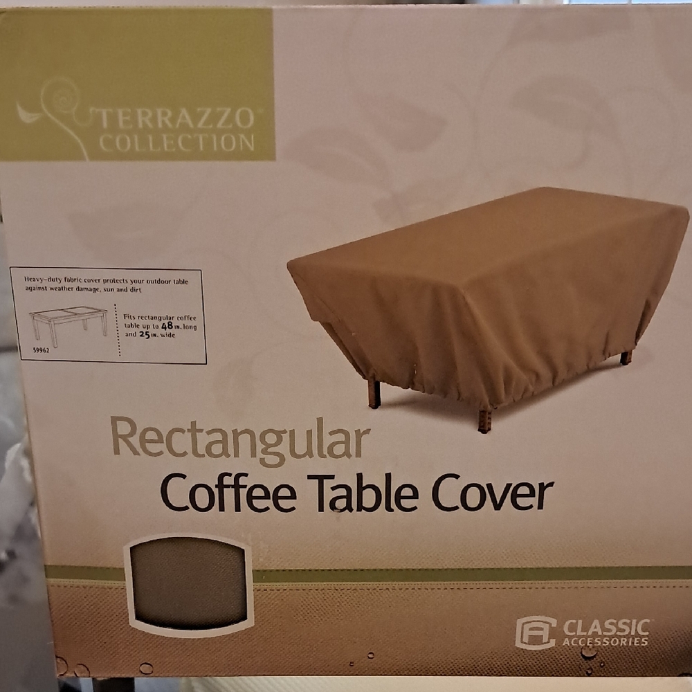 NEW Rectangular Terrazzo Collection Table Cover - Tan